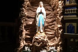 Collocazione della statua della Madonna di Lourdes in occasione della festa in suo onore 11 febbraio 2017